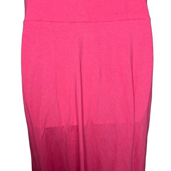 LuLaRoe Medium Ana Maxi Extra Long Dress Perfect For Tall Women Pink Fit Flare - Picture 9 of 16